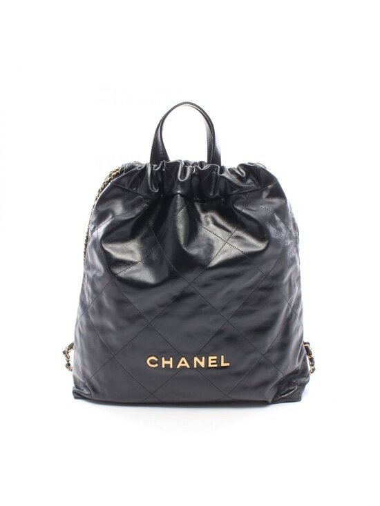 Chanel Handbags - Chanel Backpack 22 Large Black Leather 22 Quilted Chain